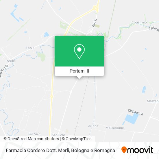 Mappa Farmacia Cordero Dott. Merli