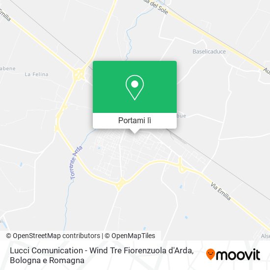 Mappa Lucci Comunication - Wind Tre Fiorenzuola d'Arda