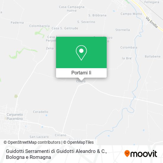 Mappa Guidotti Serramenti di Guidotti Aleandro & C.
