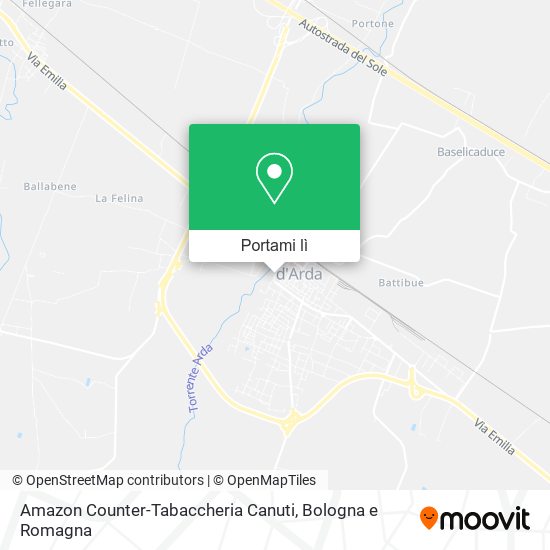 Mappa Amazon Counter-Tabaccheria Canuti