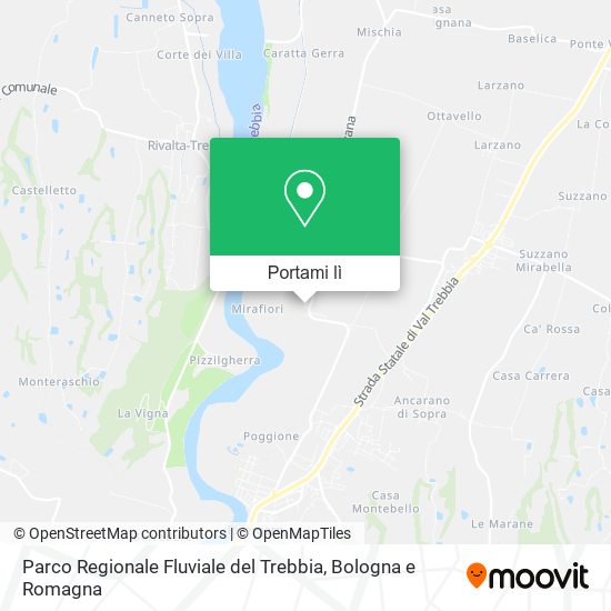 Mappa Parco Regionale Fluviale del Trebbia