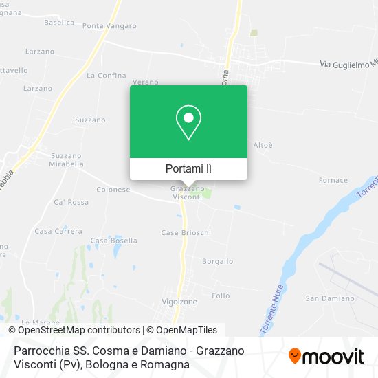 Mappa Parrocchia SS. Cosma e Damiano - Grazzano Visconti (Pv)