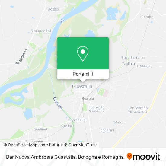 Mappa Bar Nuova Ambrosia Guastalla