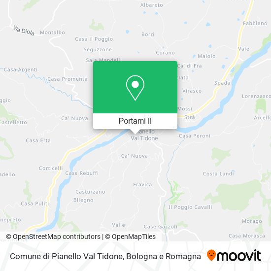 Mappa Comune di Pianello Val Tidone