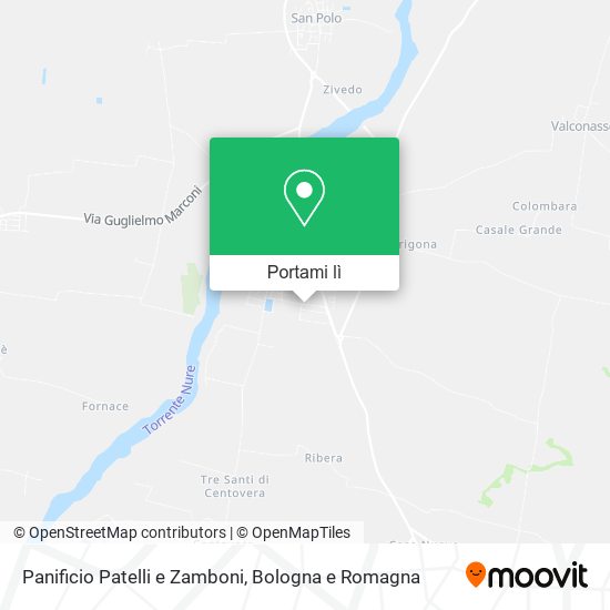Mappa Panificio Patelli e Zamboni