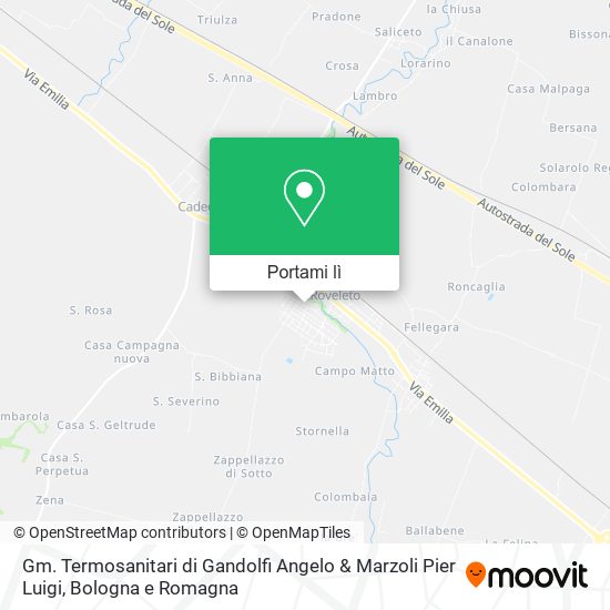 Mappa Gm. Termosanitari di Gandolfi Angelo & Marzoli Pier Luigi