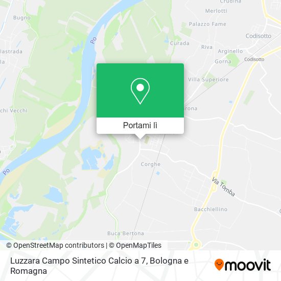 Mappa Luzzara Campo Sintetico Calcio a 7