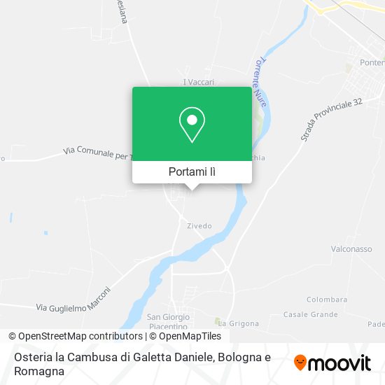 Mappa Osteria la Cambusa di Galetta Daniele
