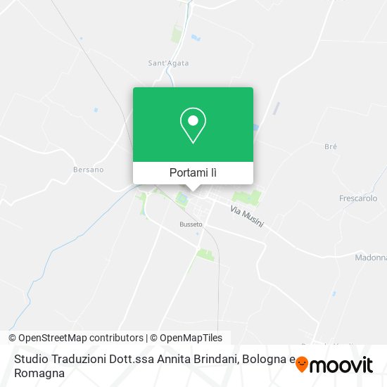 Mappa Studio Traduzioni Dott.ssa Annita Brindani