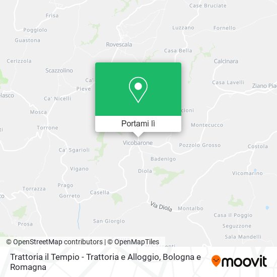 Mappa Trattoria il Tempio - Trattoria e Alloggio