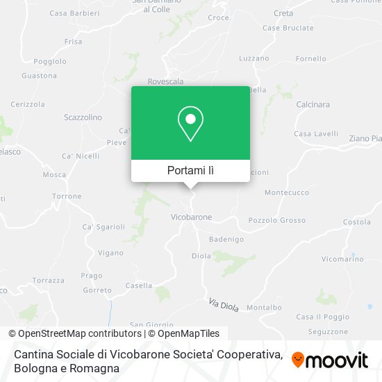 Mappa Cantina Sociale di Vicobarone Societa' Cooperativa