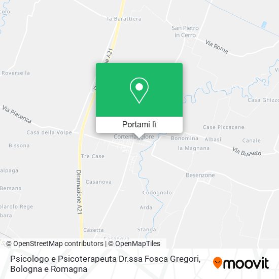 Mappa Psicologo e Psicoterapeuta Dr.ssa Fosca Gregori