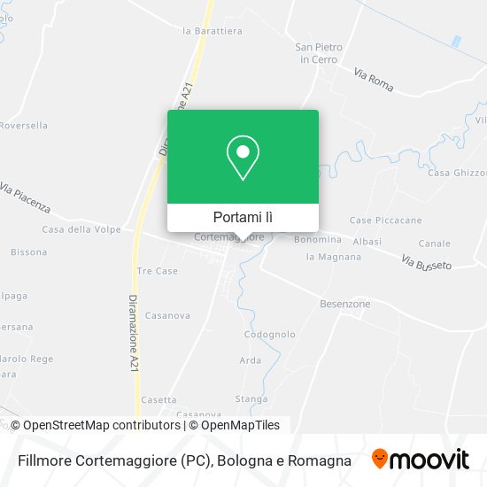 Mappa Fillmore Cortemaggiore (PC)