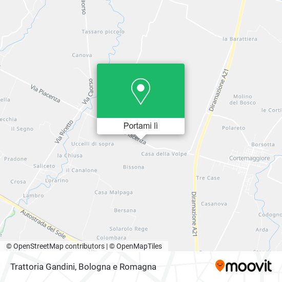 Mappa Trattoria Gandini