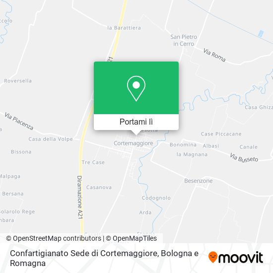 Mappa Confartigianato Sede di Cortemaggiore