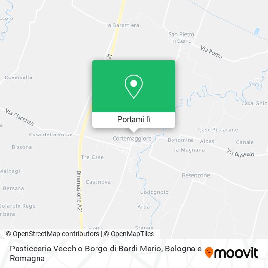 Mappa Pasticceria Vecchio Borgo di Bardi Mario