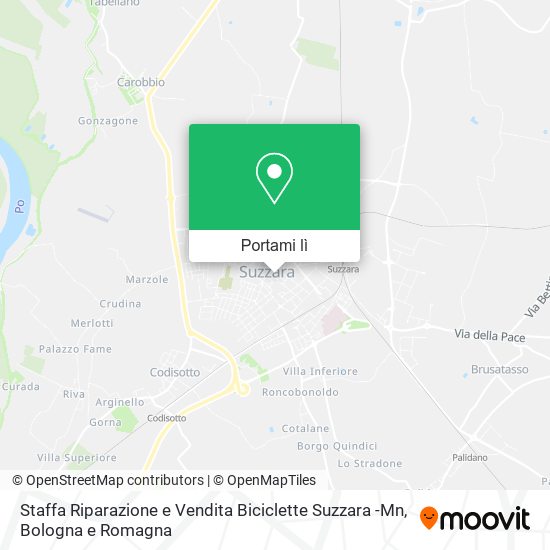Mappa Staffa Riparazione e Vendita Biciclette Suzzara -Mn