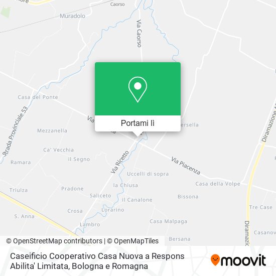 Mappa Caseificio Cooperativo Casa Nuova a Respons Abilita' Limitata