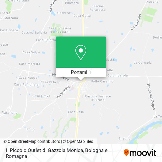 Mappa Il Piccolo Outlet di Gazzola Monica