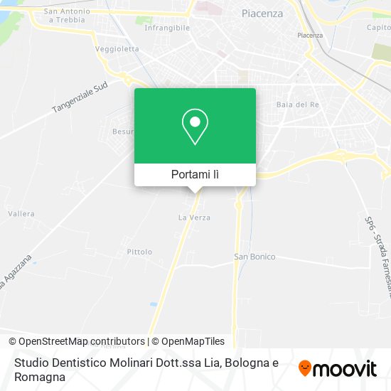 Mappa Studio Dentistico Molinari Dott.ssa Lia