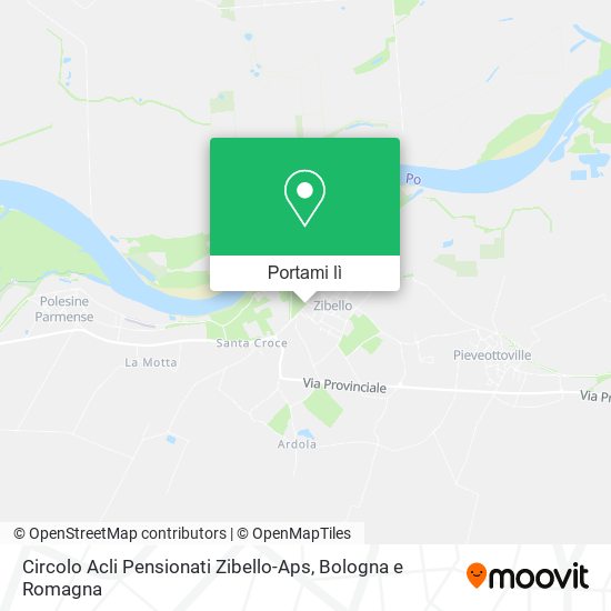 Mappa Circolo Acli Pensionati Zibello-Aps