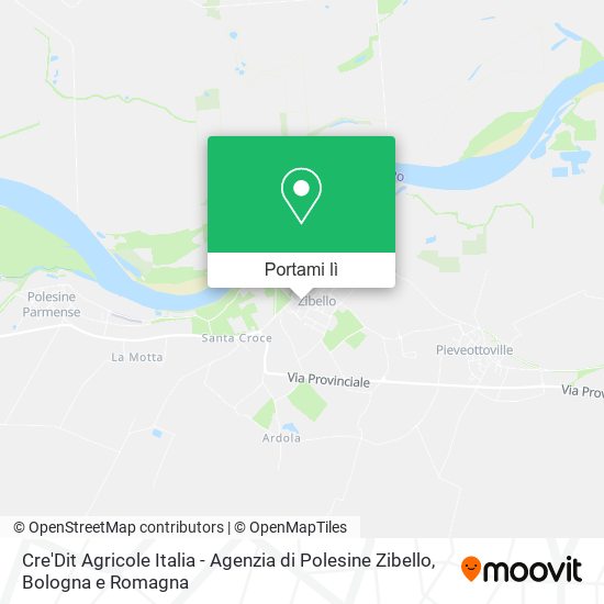 Mappa Cre'Dit Agricole Italia - Agenzia di Polesine Zibello