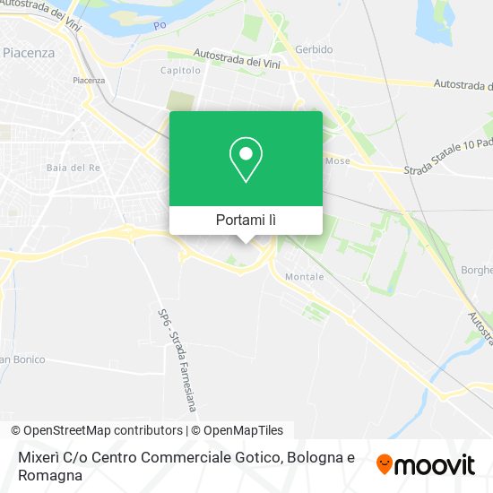 Mappa Mixerì C / o Centro Commerciale Gotico