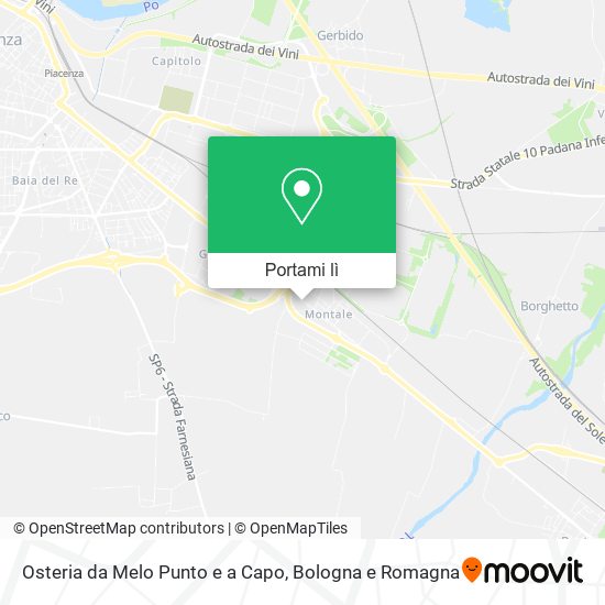 Mappa Osteria da Melo Punto e a Capo