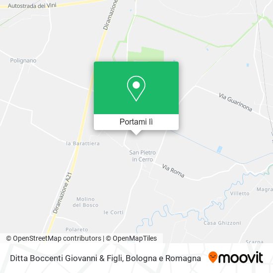 Mappa Ditta Boccenti Giovanni & Figli
