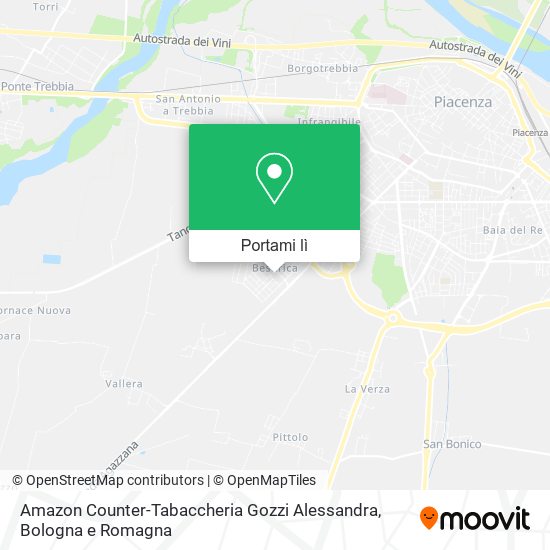 Mappa Amazon Counter-Tabaccheria Gozzi Alessandra