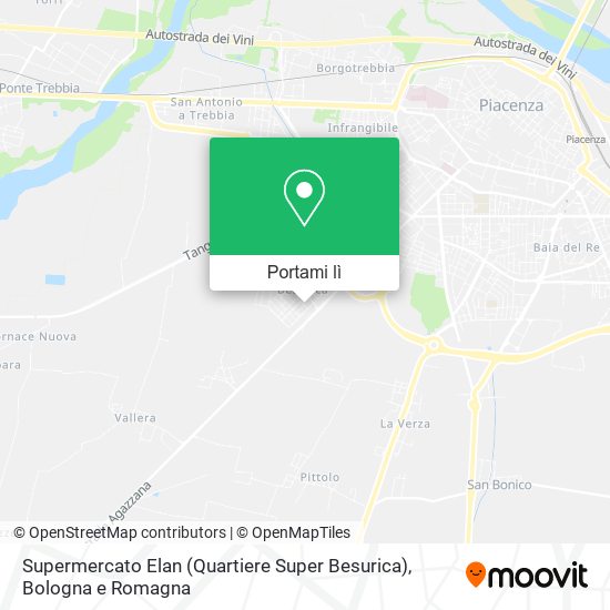 Mappa Supermercato Elan (Quartiere Super Besurica)
