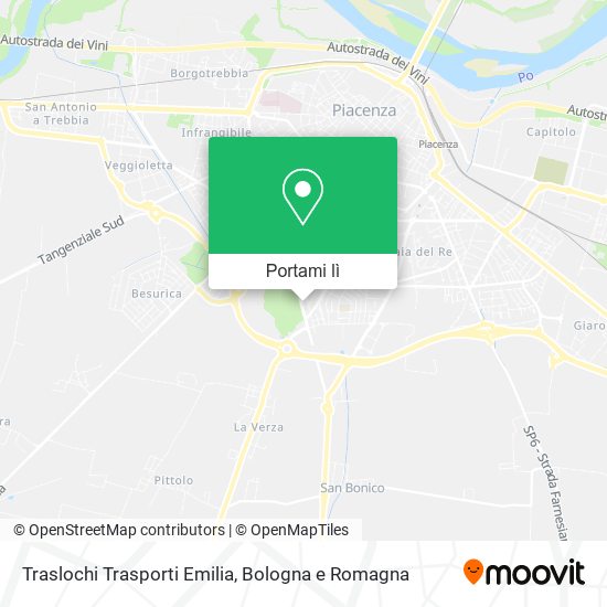 Mappa Traslochi Trasporti Emilia