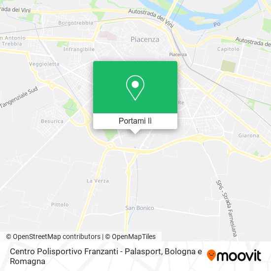 Mappa Centro Polisportivo Franzanti - Palasport