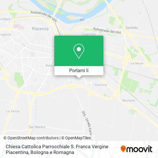 Mappa Chiesa Cattolica Parrocchiale S. Franca Vergine Piacentina