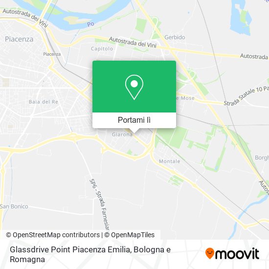 Mappa Glassdrive Point Piacenza Emilia