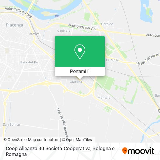 Mappa Coop Alleanza 30 Societa' Cooperativa