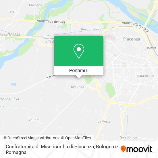Mappa Confraternita di Misericordia di Piacenza