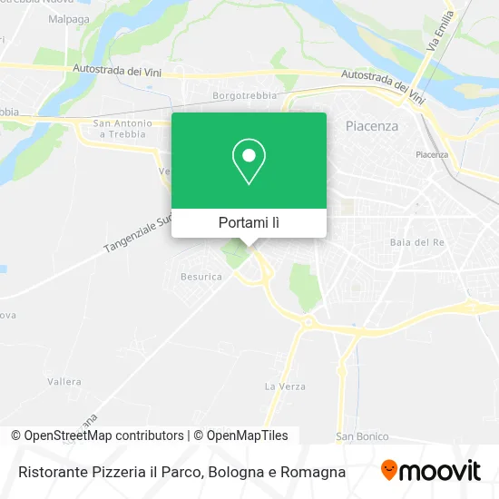 Mappa Ristorante Pizzeria il Parco
