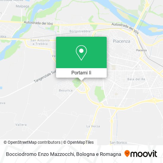 Mappa Bocciodromo Enzo Mazzocchi
