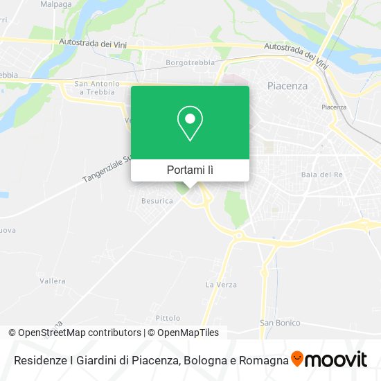 Mappa Residenze I Giardini di Piacenza