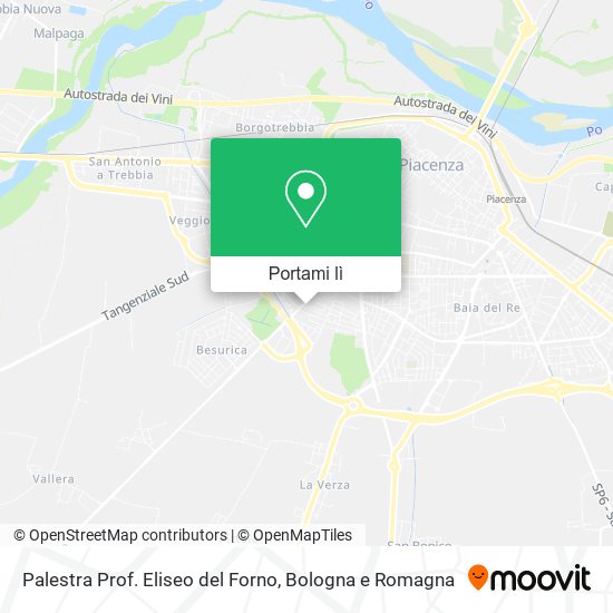 Mappa Palestra Prof. Eliseo del Forno