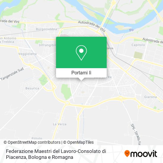 Mappa Federazione Maestri del Lavoro-Consolato di Piacenza