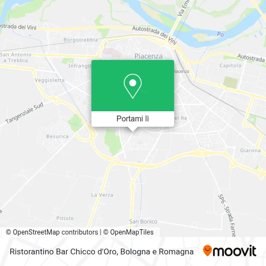 Mappa Ristorantino Bar Chicco d'Oro
