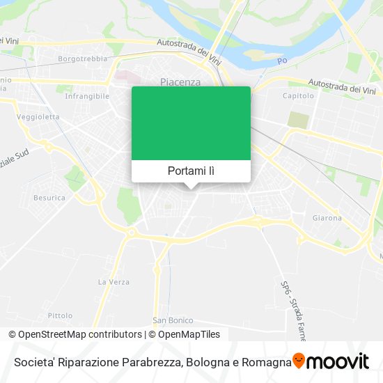 Mappa Societa' Riparazione Parabrezza