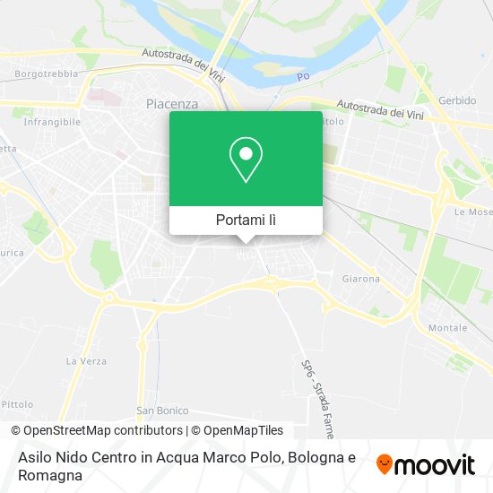 Mappa Asilo Nido Centro in Acqua Marco Polo