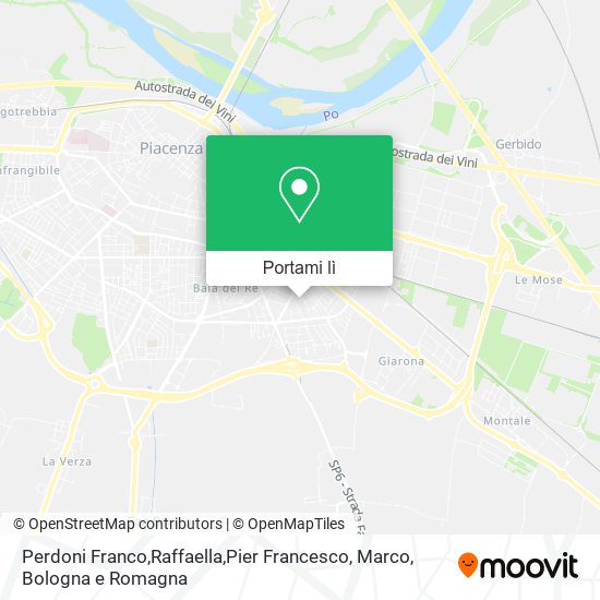 Mappa Perdoni Franco,Raffaella,Pier Francesco, Marco