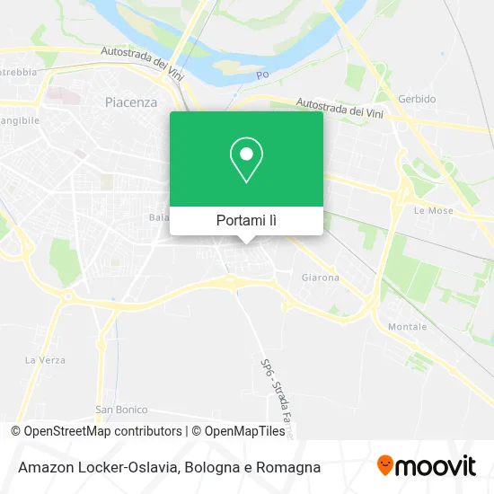 Mappa Amazon Locker-Oslavia