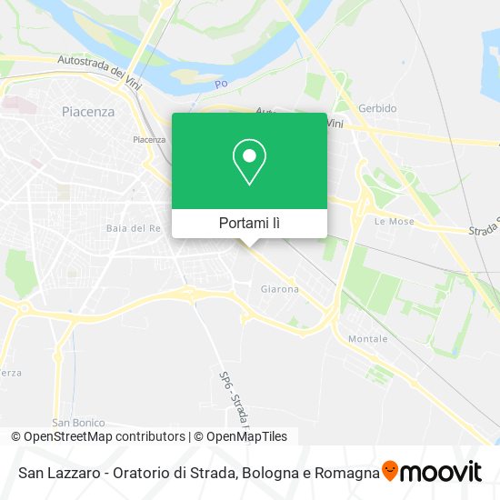 Mappa San Lazzaro - Oratorio di Strada