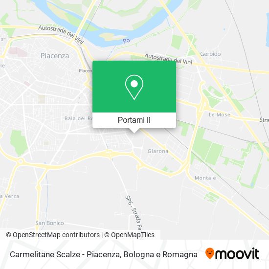 Mappa Carmelitane Scalze - Piacenza