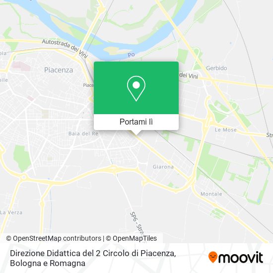 Mappa Direzione Didattica del 2 Circolo di Piacenza